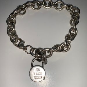 Tiffany and Co 1837 Vintage lock Charm Bracelet